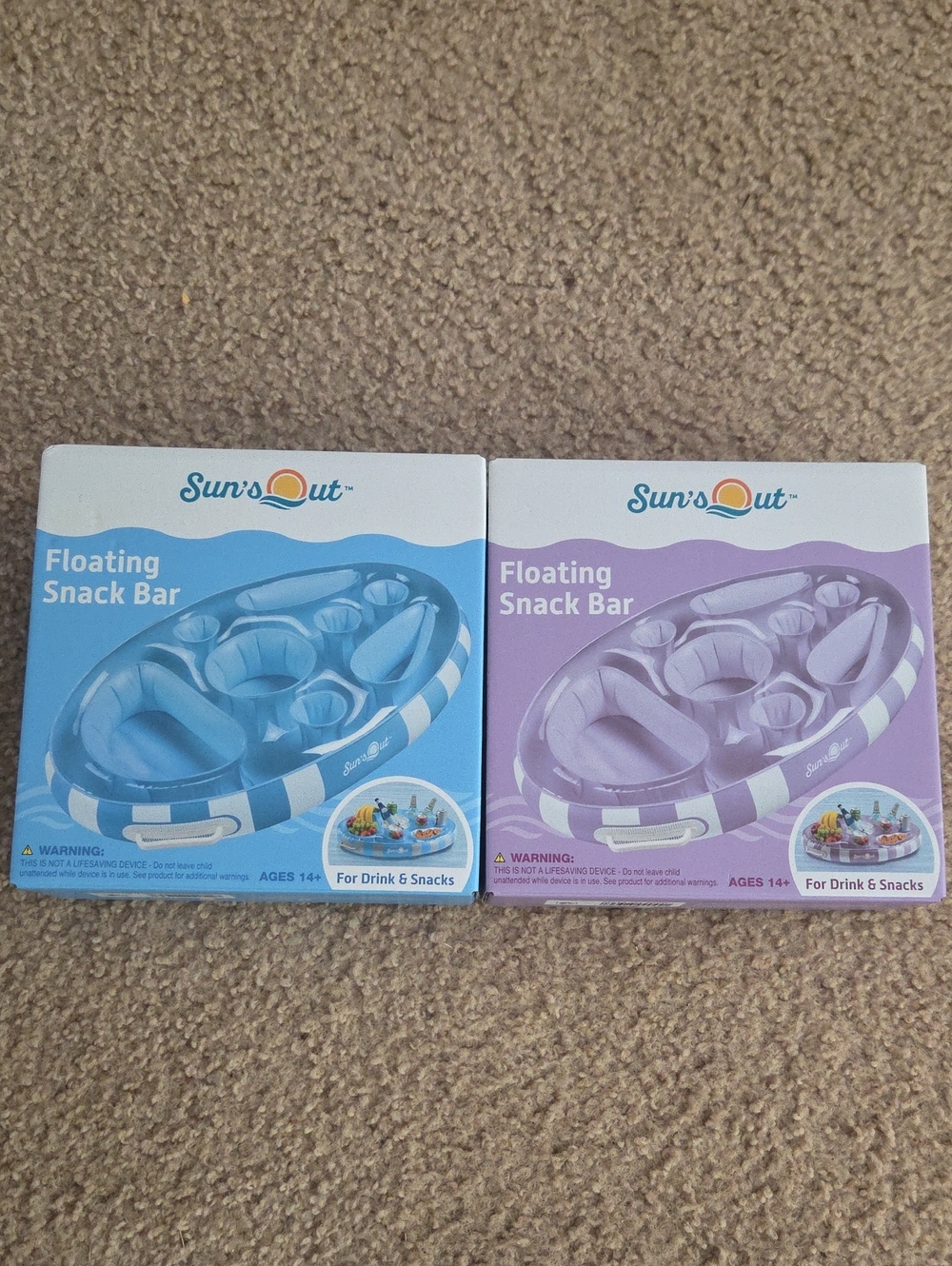 Floating Snack Bar – Blue And Purple - 2 Pack
